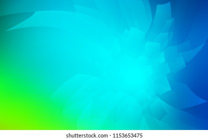 Light Blue, Green vector template in hexagonal style. Illustration of colored hexagons on white surface. Beautiful design for your business advert.