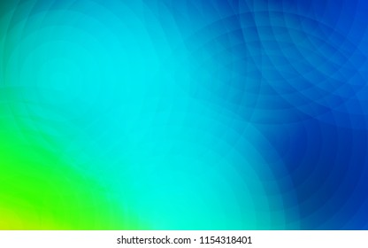 Light Blue, Green vector template with circles. Glitter abstract illustration with blurred drops of rain. Completely new template for your brand book.