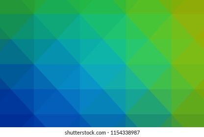 Light Blue, Green vector template with gradient triangles. Colorful illustration in abstract style with triangles. Textured pattern can be used as a background.