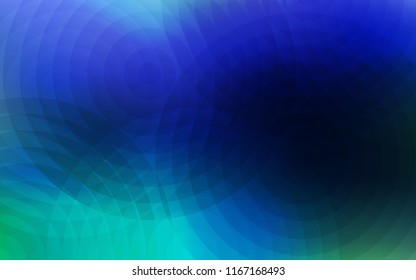 Light Blue, Green vector template with circles. Glitter abstract illustration with blurred drops of rain. Pattern can be used for ads, leaflets.
