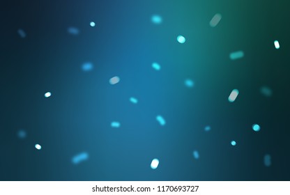 Light Blue, Green vector template with ice snowflakes. Glitter abstract illustration with crystals of ice. The pattern can be used for new year leaflets.
