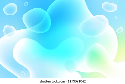 Light Blue, Green vector template with lines, ovals. Colorful illustration in abstract memphis style with gradient. Memphis design for your web site.