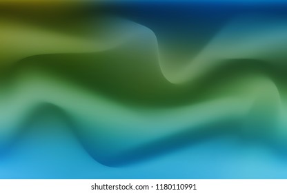 Light Blue, Green vector template with bent ribbons. Geometric illustration in marble style with gradient.  The template for cell phone backgrounds.