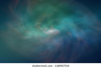 Light Blue, Green vector template with space stars. Shining colored illustration with bright astronomical stars. Pattern for astrology websites.