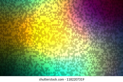 Light Blue, Green vector template with crystals, triangles. Decorative design in abstract style with triangles. Pattern for commercials.