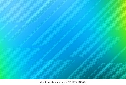 Light Blue, Green vector template with repeated sticks. Shining colored illustration with sharp stripes. Smart design for your business advert.