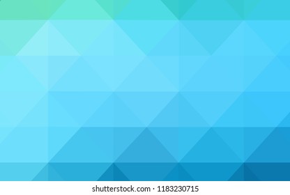 Light Blue, Green vector template with gradient triangles. A completely new color illustration in a polygonal style. New template for your brand book.