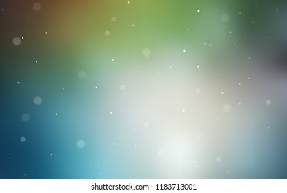 Light Blue, Green vector template with circles. Blurred decorative design in abstract style with bubbles. Completely new template for your brand book.
