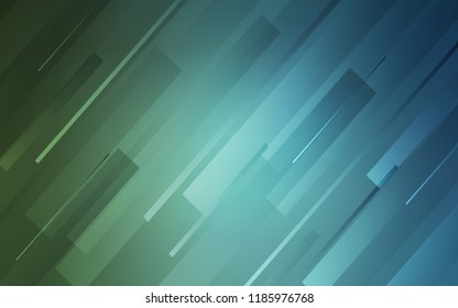 Light Blue, Green vector template with repeated sticks. Lines on blurred abstract background with gradient. The pattern for ad, booklets, leaflets.