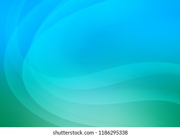 Light Blue, Green vector template with liquid shapes. Modern gradient abstract illustration with bandy lines. The best blurred design for your business.