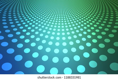 Light Blue, Green vector template with circles. Beautiful colored illustration with blurred circles in nature style. Completely new template for your brand book.