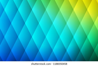 Light Blue, Green vector template with crystals, rectangles. Glitter abstract illustration with rectangular shapes. Smart design for your business advert.