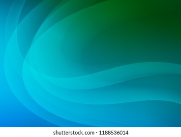 Light Blue, Green vector template with lava shapes. Creative illustration in halftone marble style with gradient. A completely new template for your business design.