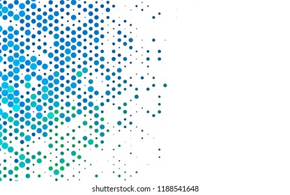 Light Blue, Green vector template with spots. Modern abstract illustration with colorful water drops. Design for posters, banners.