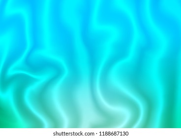 Light Blue, Green vector template with bent ribbons. Geometric illustration in marble style with gradient.  Pattern for your business design.