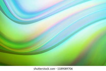 Light Blue, Green vector template with lines, ovals. Glitter abstract illustration with wry lines. The template for cell phone backgrounds.