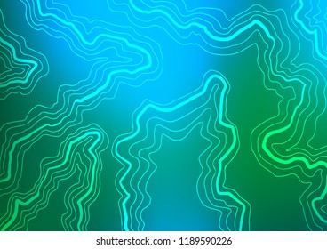 Light Blue, Green vector template with lava shapes. Blurred geometric sample with gradient bubbles.  The elegant pattern for brand book.