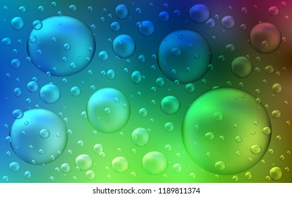 Light Blue, Green vector template with circles. Beautiful colored illustration with blurred circles in nature style. The pattern can be used for aqua ad, booklets.