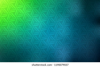 Light Blue, Green vector template with crystals, triangles. Illustration with set of colorful triangles. Pattern for commercials.