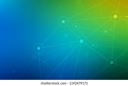 Light Blue, Green vector template with circles, triangles. Abstract illustration with colorful discs and triangles. Pattern can be used for futuristic ad, booklets.