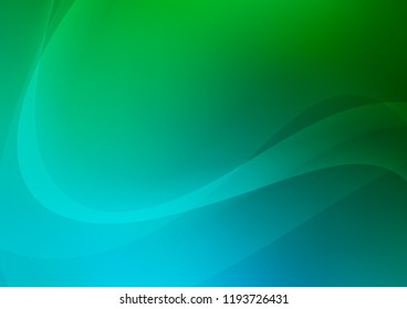 Light Blue, Green vector template with abstract lines. Shining illustration, which consist of blurred lines, circles. A completely new template for your business design.