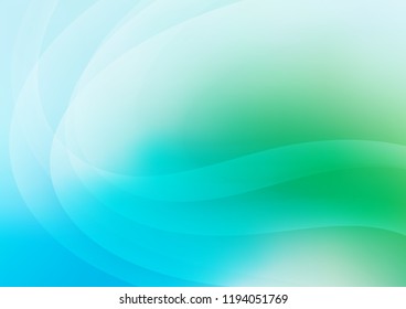 Light Blue, Green vector template with bent lines. An elegant bright illustration with gradient. New composition for your brand book.