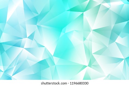 Light Blue, Green vector template with crystals, triangles. Glitter abstract illustration with triangular shapes. Modern template for your landing page.