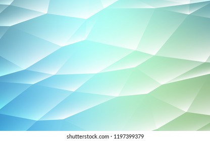 Light Blue, Green vector template with crystals, triangles. Decorative design in abstract style with triangles. Smart design for your business advert.
