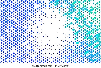 Light Blue, Green vector template with spots. Modern abstract illustration with colorful water drops. Design for posters, banners.