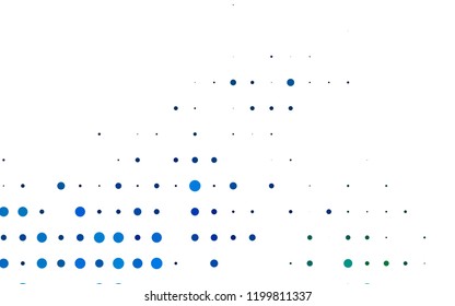 Light Blue, Green vector template with circles. Blurred bubbles on abstract background with colorful gradient. Design for business adverts.