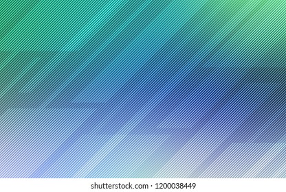 Light Blue, Green vector template with repeated sticks. Lines on blurred abstract background with gradient. Pattern for ads, posters, banners.