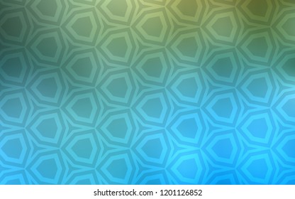 Light Blue, Green vector template in hexagonal style. Glitter abstract illustration in hexagonal style. Design for website posters, banners.