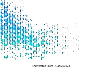 Light Blue, Green vector template with circles. Modern abstract illustration with colorful water drops. Pattern of water, rain drops.
