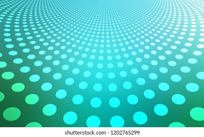 Light Blue, Green vector template with circles. Modern abstract illustration with colorful water drops. Pattern can be used for futuristic ad, booklets.