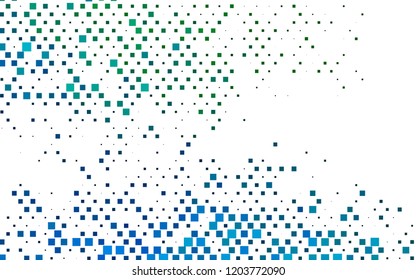 Light Blue, Green vector template with crystals, rectangles. Glitter abstract illustration with rectangular shapes. Pattern can be used for websites.