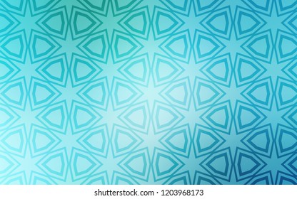 Light Blue, Green vector template with sky stars. Modern geometrical abstract illustration with stars. Template for sell phone backgrounds.