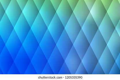 Light Blue, Green vector template with crystals, rectangles. Illustration with set of colorful rectangles. Pattern can be used for websites.
