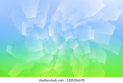 Light Blue, Green vector template in hexagonal style. Glitter abstract illustration in hexagonal style. Beautiful design for your business advert.