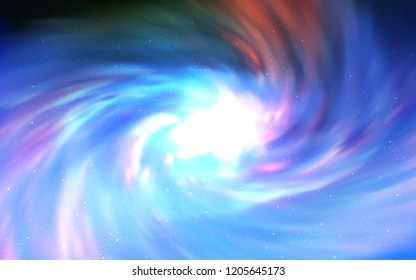 Light Blue, Green vector template with space stars. Shining colored illustration with bright astronomical stars. Best design for your ad, poster, banner.