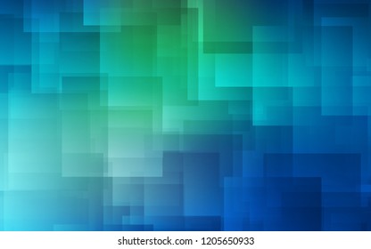 Light Blue, Green vector template with repeated sticks. Shining colored illustration with sharp stripes. Best design for your ad, poster, banner.