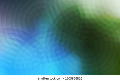 Light Blue, Green vector template with circles. Illustration with set of shining colorful abstract circles. New design for ad, poster, banner of your website.