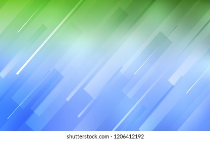 Light Blue, Green vector template with repeated sticks. Blurred decorative design in simple style with lines. Smart design for your business advert.