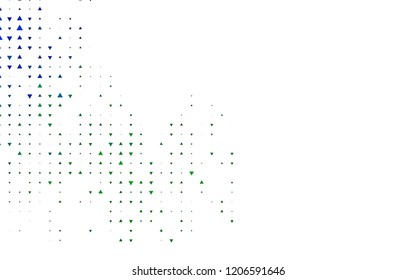 Light Blue, Green vector template with crystals, triangles. Decorative design in abstract style with triangles. Pattern for busines ad, booklets, leaflets