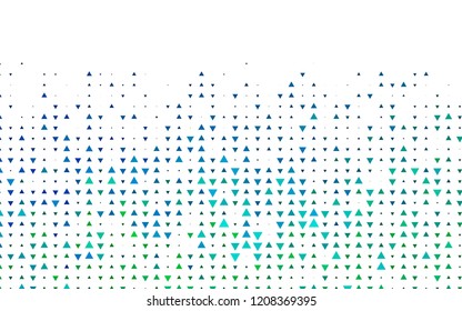 Light Blue, Green vector template with crystals, triangles. Illustration with set of colorful triangles. Best design for your ad, poster, banner.