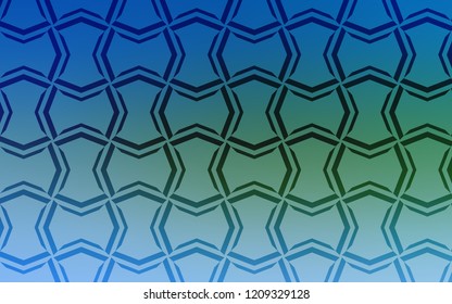 Light Blue, Green vector template with repeated sticks. Lines on blurred abstract background with gradient. Pattern for ads, posters, banners.