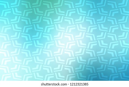 Light Blue, Green vector template with bent lines. Creative illustration in halftone marble style with gradient. A completely new template for your business design.
