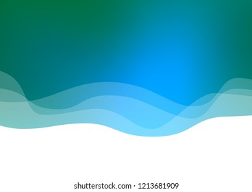 Light Blue, Green vector template with liquid shapes. An elegant bright illustration with gradient. A new texture for your  ad, booklets, leaflets.