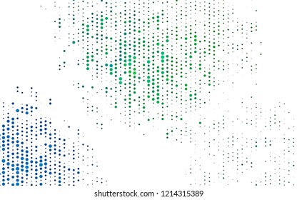 Light Blue, Green vector template with circles. Modern abstract illustration with colorful water drops. Design for posters, banners.