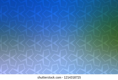 Light Blue, Green vector template with rhombus. Rectangles on abstract background with colorful gradient. The template can be used as a background.