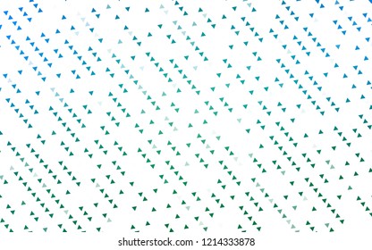 Light Blue, Green vector template with crystals, triangles. Triangles on abstract background with colorful gradient. Best design for your ad, poster, banner.
